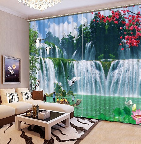 Landscape Curtain Cloth Style