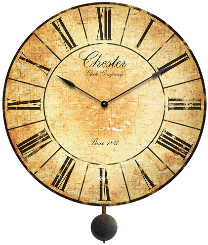 Vintage Wall Clock With Pendulum