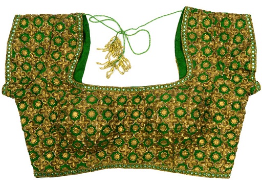 Green blouse designs7