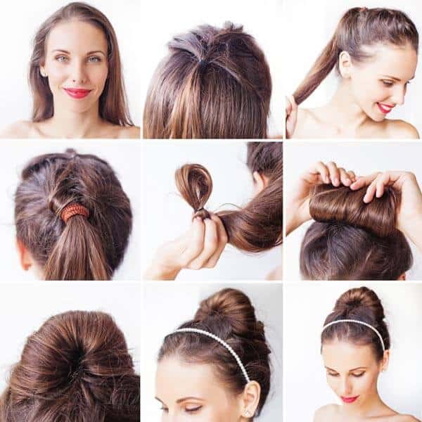 Rolled Bun for Layered Hairstyles