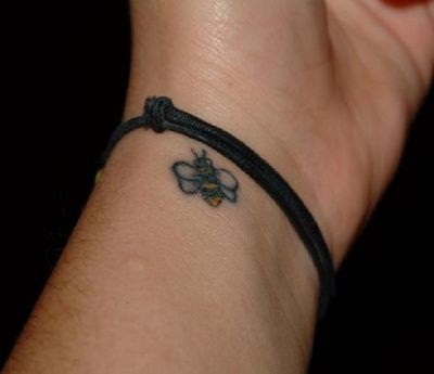 Stylish Small Bee Tattoo Design