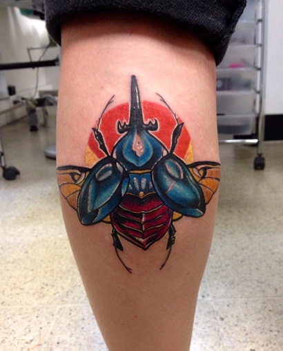 Cool Beetle Tattoo Design