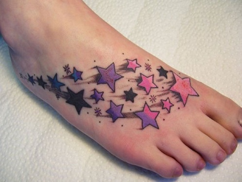 Colourful Star Tattoo