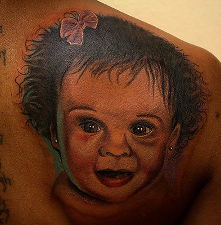 Adorable Dark Skin Tattoo Design