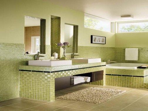 Special Pleasant Green for Bathroom design