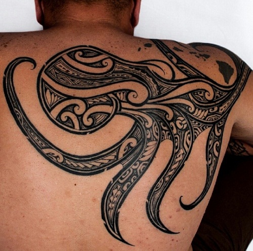 Tribal Octopus Tattoo Design