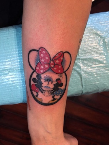 Sensational Mickey and Minnie Tattoo Design