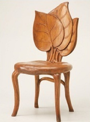 Back Leaf Wooden Chair