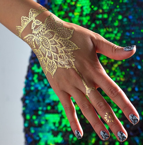 Gold Lace Tattoo