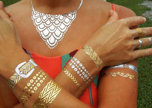 Jewellery Pattern Golden Tattoo