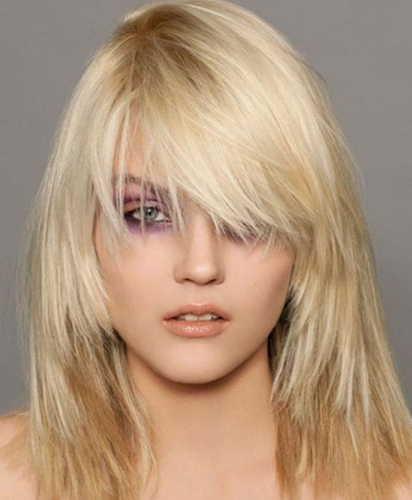 Sharp Medium Blonde Hairstyle