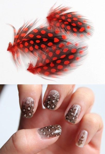 feather nail art