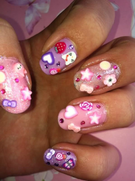 Kawaii Fimo nails art