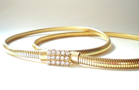 Gold Snake Stretch Belt