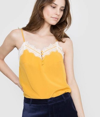 Yellow Lacy Camisole