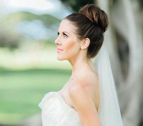 High Bun Summer Wedding Hairstyle