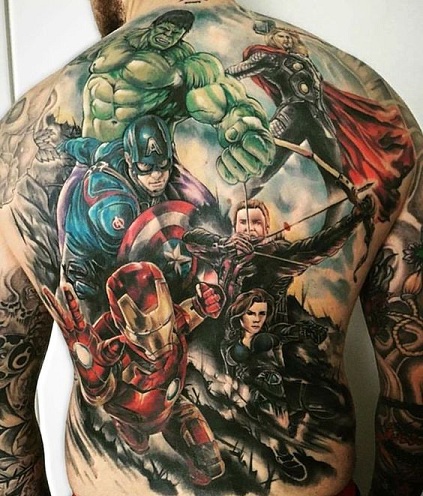 Full Body Superhero Tattoo