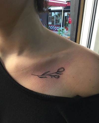 Small Tulip Tattoo