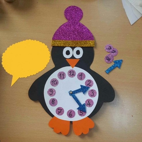 Penguin Small Clocks For Crafts