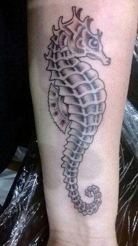 Realistic Seahorse Tattoo