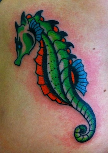 Nautical Seahorse Tattoo