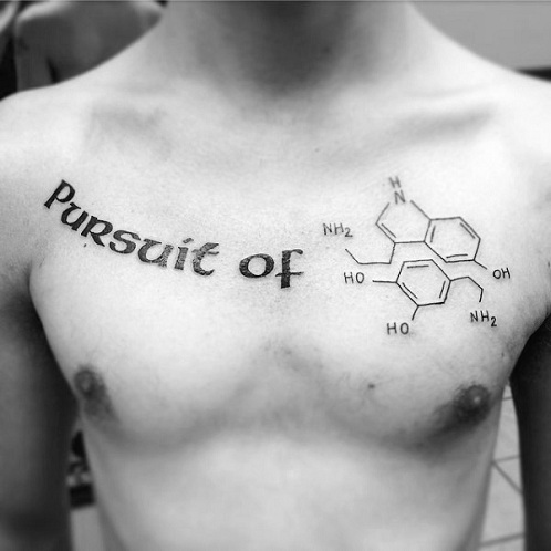 Dopamine Chemical Structure Tattoo Design