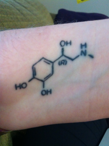 Adrenaline Chemical Link Tattoo Design