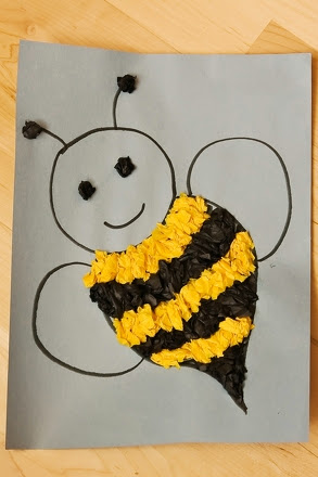 Tissue Paper Bee Craft