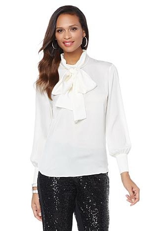 White Bowed Blouses