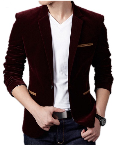 Slim Fit Corduroy Blazer