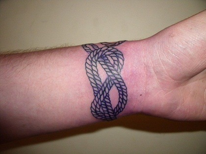 Rope around the wrist tattoo