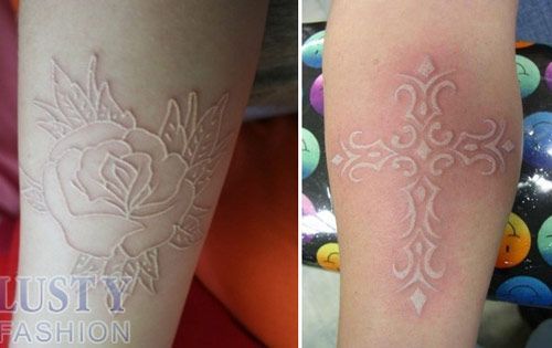 White ink tattoo