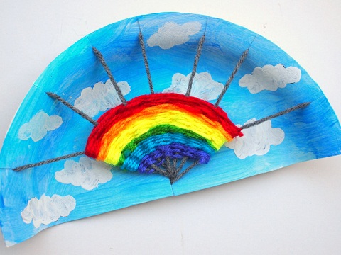 Paper Plate Rainbow Crafts