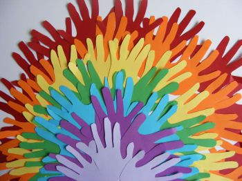 Hand Print Rainbow Crafts