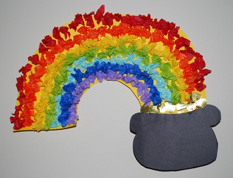 Tissue Paper Rainbow Crafts