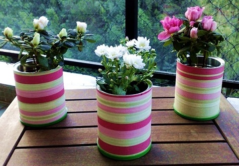 Tin Can Flower Vase