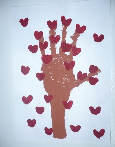 Flowering Tree Valentine Craft