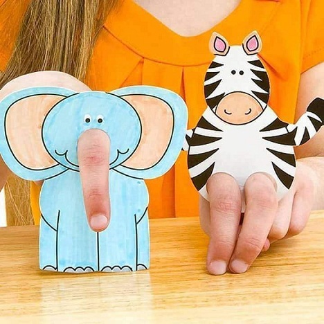 Zebra Finger Puppet Craft