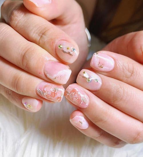 Transparent Winter Nail Art