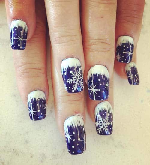 Snowflake Winter Nail Art