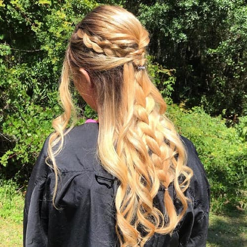 Elegant Braid Updo for Long Hair