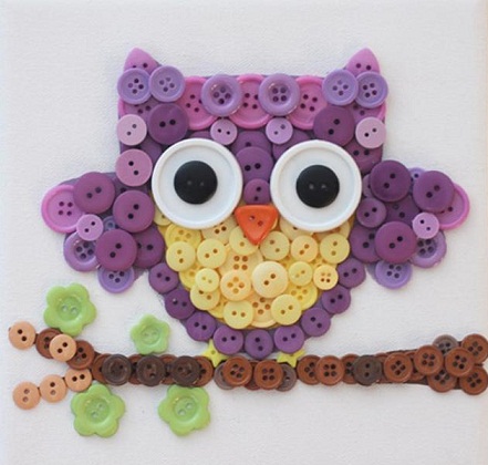 Button Owl as a Craft