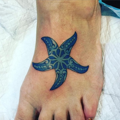 Extraordinary Star Fish Tattoo