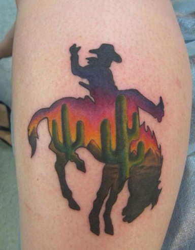 Creative Western Tattoo Design