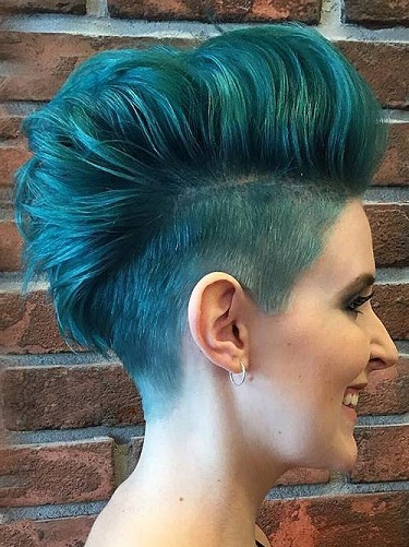 Two Toned Faux Hawk Punk Haircut