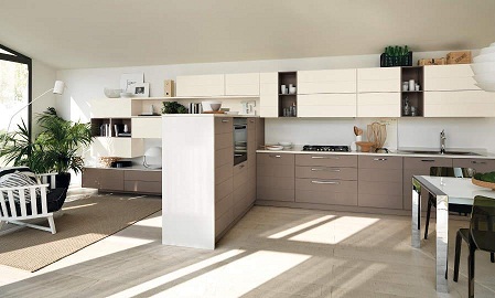 Divided kitchen design