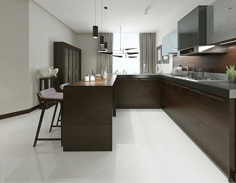 Kitchen with Chocolate Colour Furniture