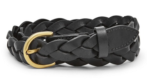 Woven Braided Women’s Black Belt