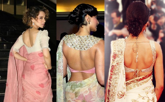 Saree Blouse Back Neck Designs