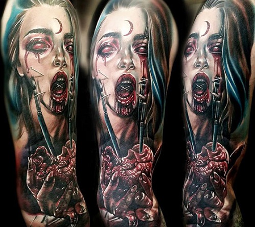 Macabre witch Tattoos